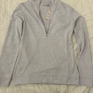 Light Gray Quarter-Zip Pullover